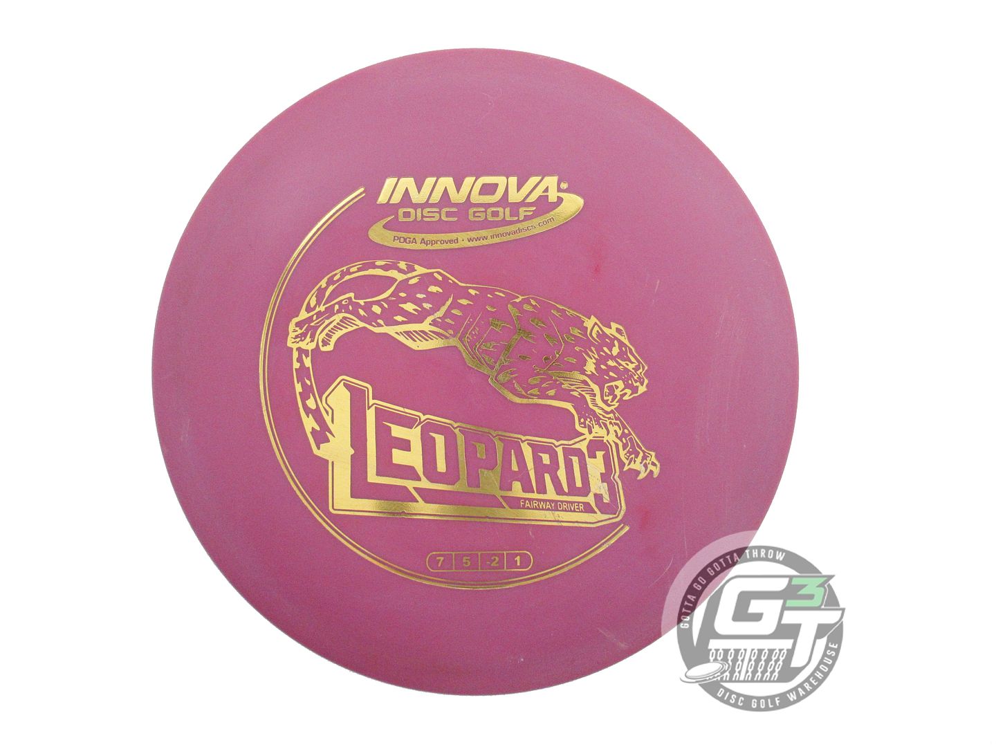 USED Innova DX Leopard3 143g Purple Gold Foil Fairway Driver Golf Disc