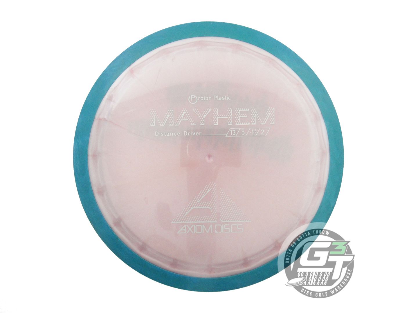 USED Axiom Discs Plasma Mayhem 172g Pink Teal Rim Distance Driver Golf Disc