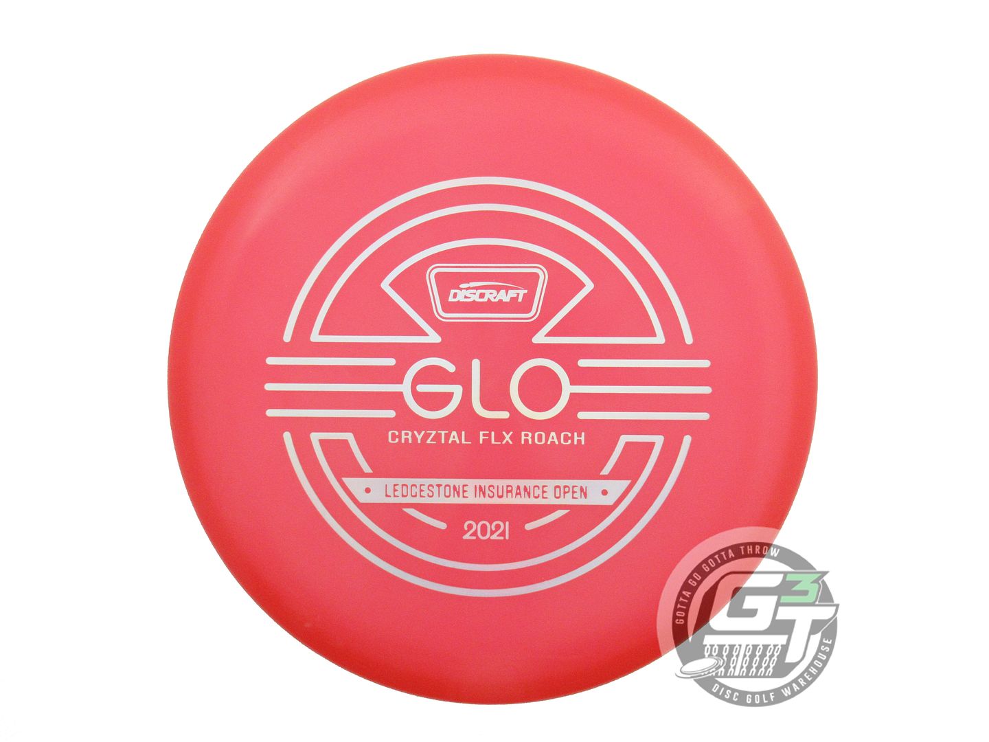 USED Discraft [LEDGESTONE] Glo CryZtal FLX Roach 177g Pink Holo A Putter Disc