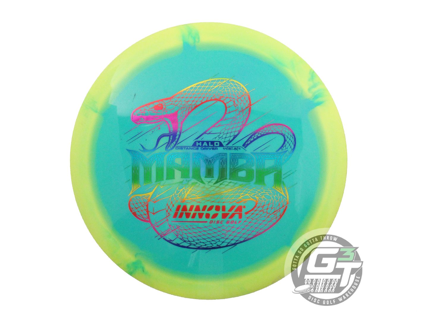 USED Innova Halo Star Mamba 168g Yellow-Teal Distance Driver Golf Disc