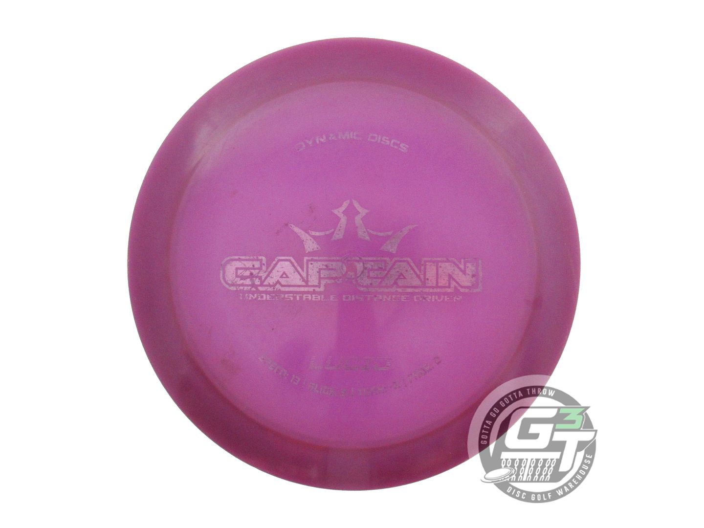 USED Dynamic Discs Lucid Captain 169g Purple Lilac Foil Distance Driver Disc