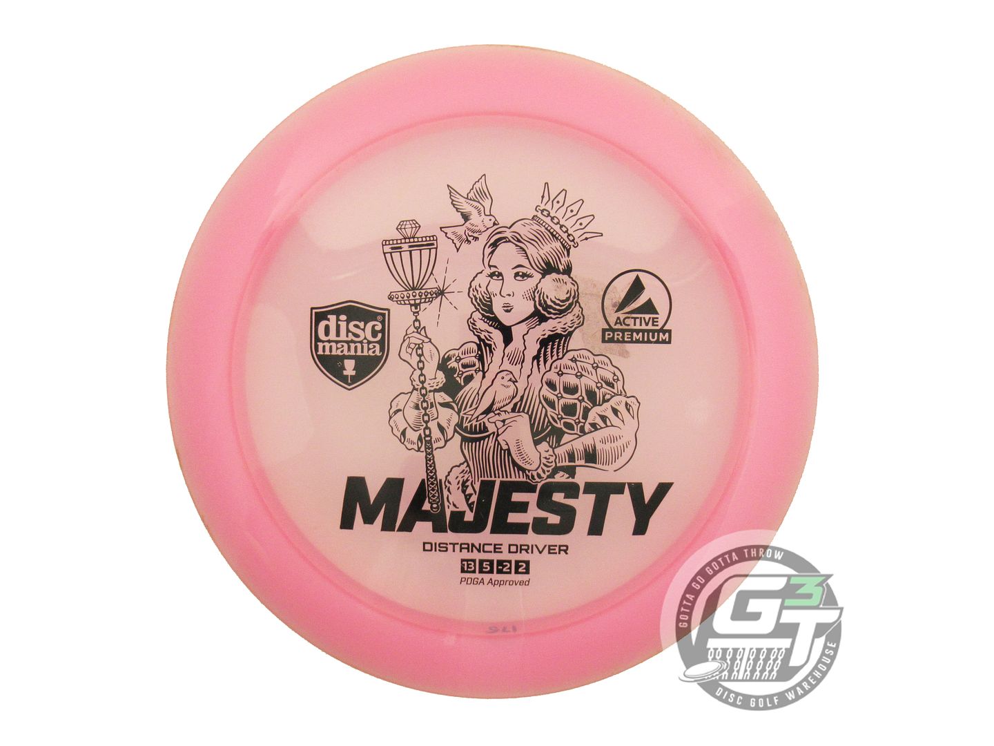 USED DiscMania Active Premium Majesty 175g Pink Black Stamp Distance Driver Disc