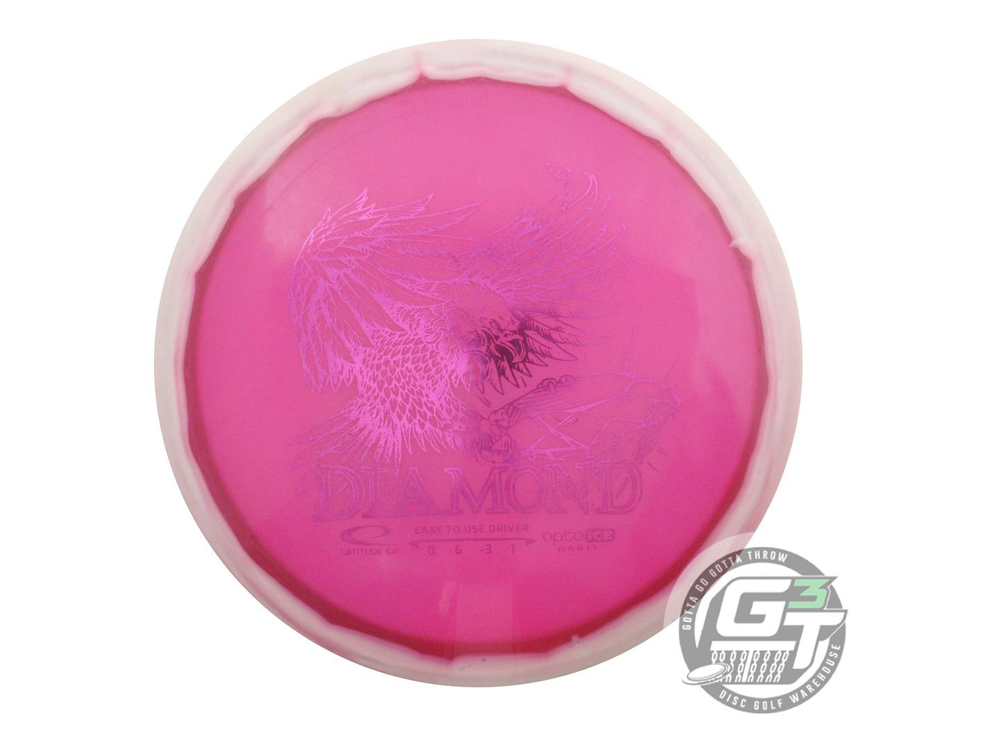 USED Latitude 64 Opto Ice Orbit Diamond 161g White-Purple Fairway Driver Disc