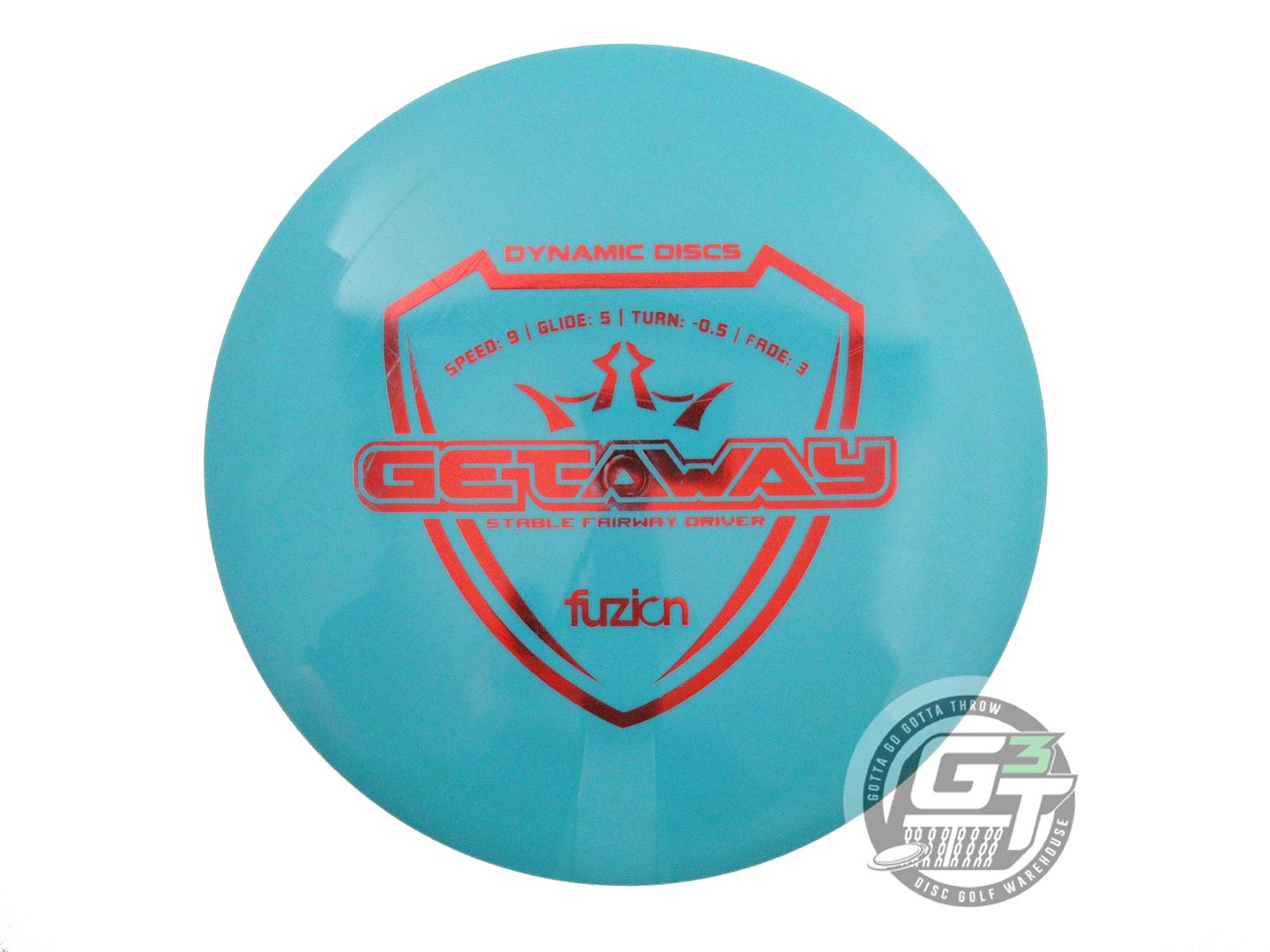 USED Dynamic Discs Fuzion Getaway 173g Teal Red Foil Distance Driver Golf Disc