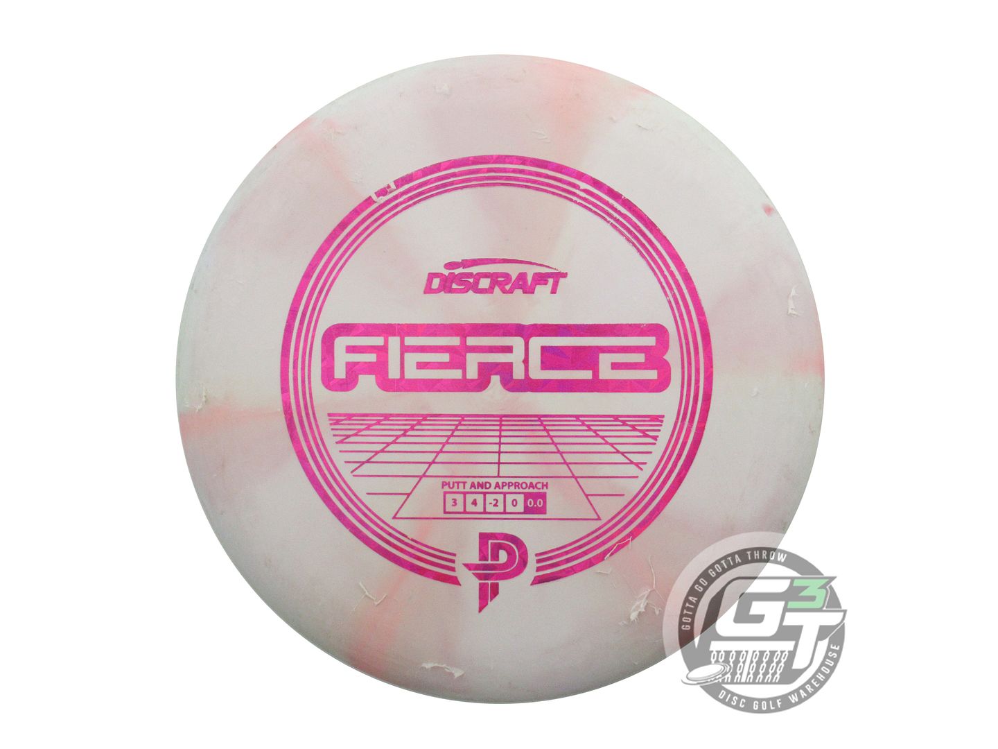 USED Discraft [PIERCE] Jawbreaker Fierce 172g Gray-Peach Putter Golf Disc