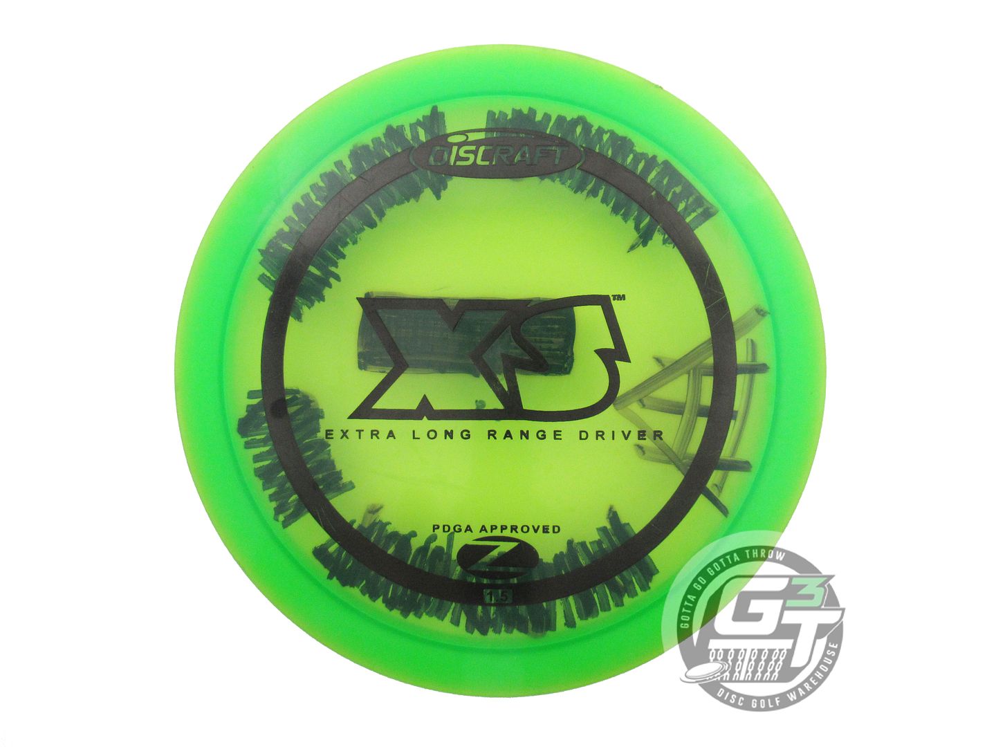 USED Discraft Z XS 168g Lime Black Stamp PFN Distance Driver Golf Disc