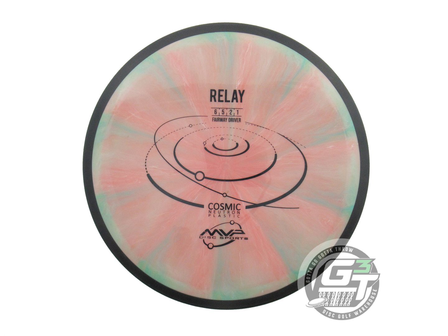 USED MVP Disc Sports Cosmic Neutron Relay 169g Pink-Green Fairway Driver Disc