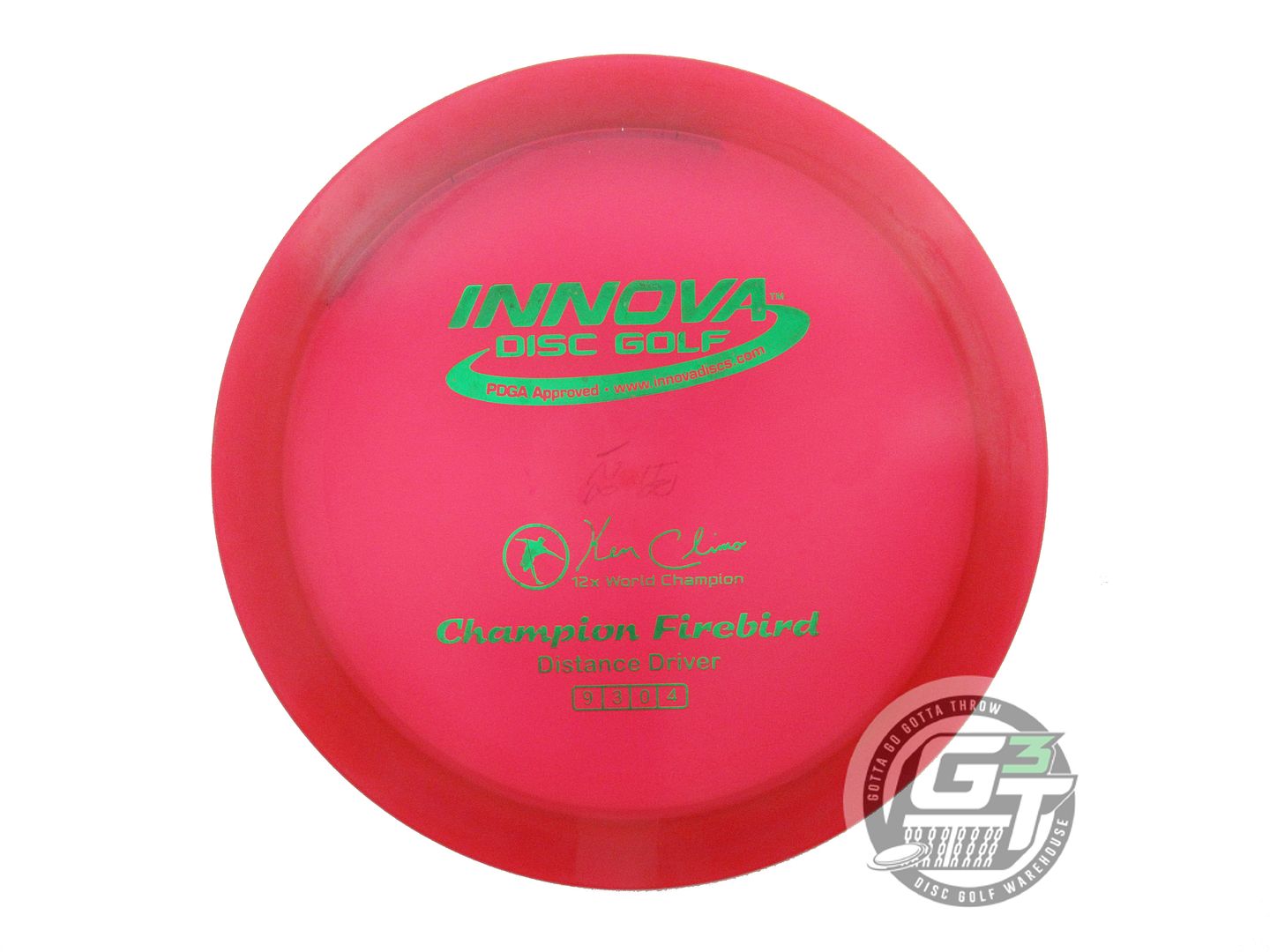 USED Innova Champion Firebird 158g Red Green Foil Distance Driver Golf Disc