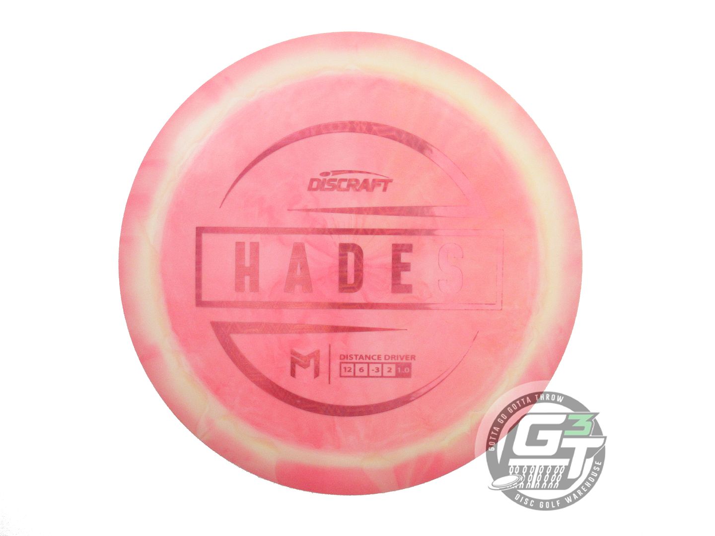 USED Discraft [McBETH] Z Hades 177g Pink-Yellow Pink Tron Foil Driver Golf Disc