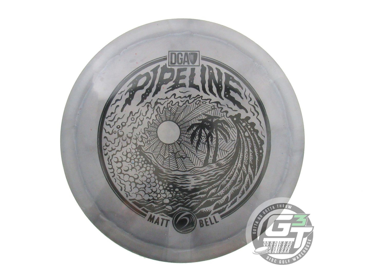 USED DGA [BELL] Swirly ProLine Pipeline 173g Gray Black Stamp Driver Golf Disc