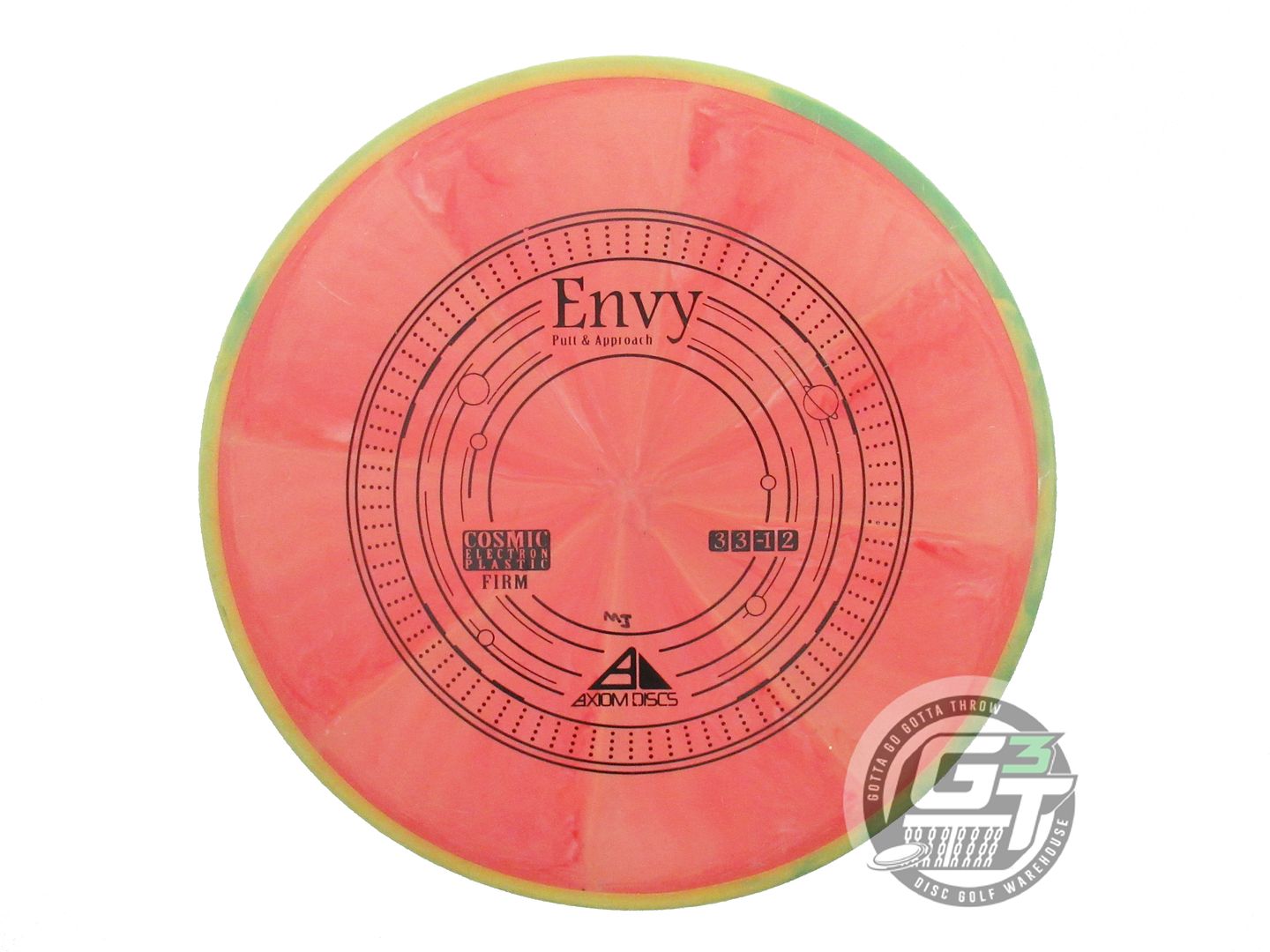 USED Axiom Discs Cosmic Electron Firm Envy 172g Pink Lime Rim Putter Golf Disc