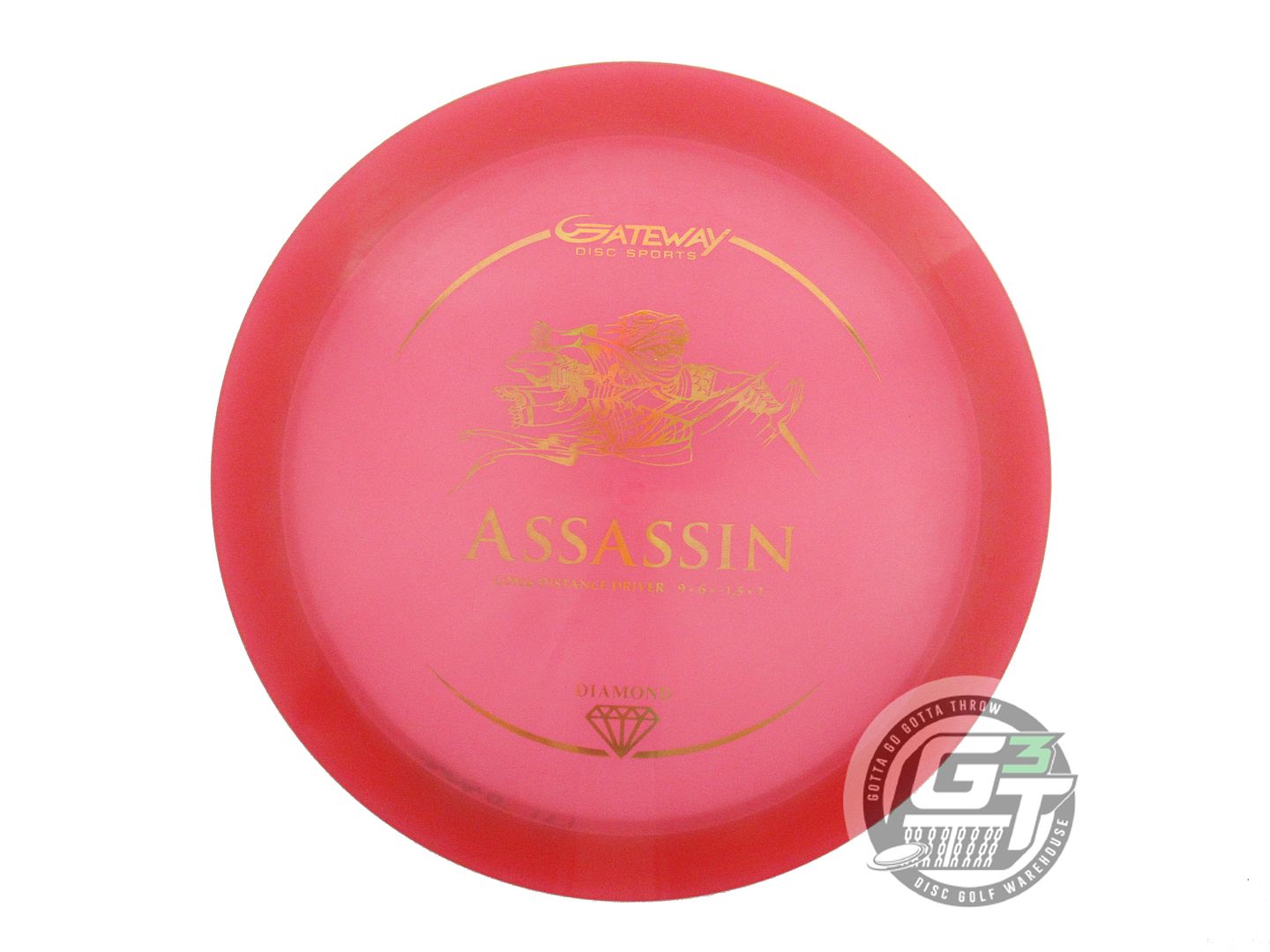 USED Gateway Diamond Assassin 171g Red Gold Holo Foil Fairway Driver Golf Disc