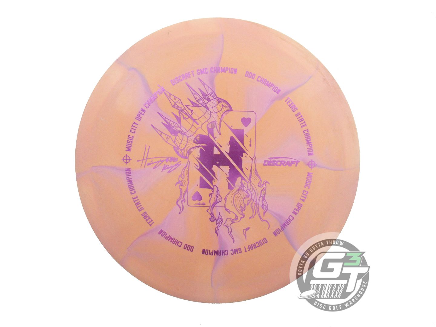 USED Discraft [KING] ESP Vulture 177g Peach-Lilac Distance Driver Golf Disc