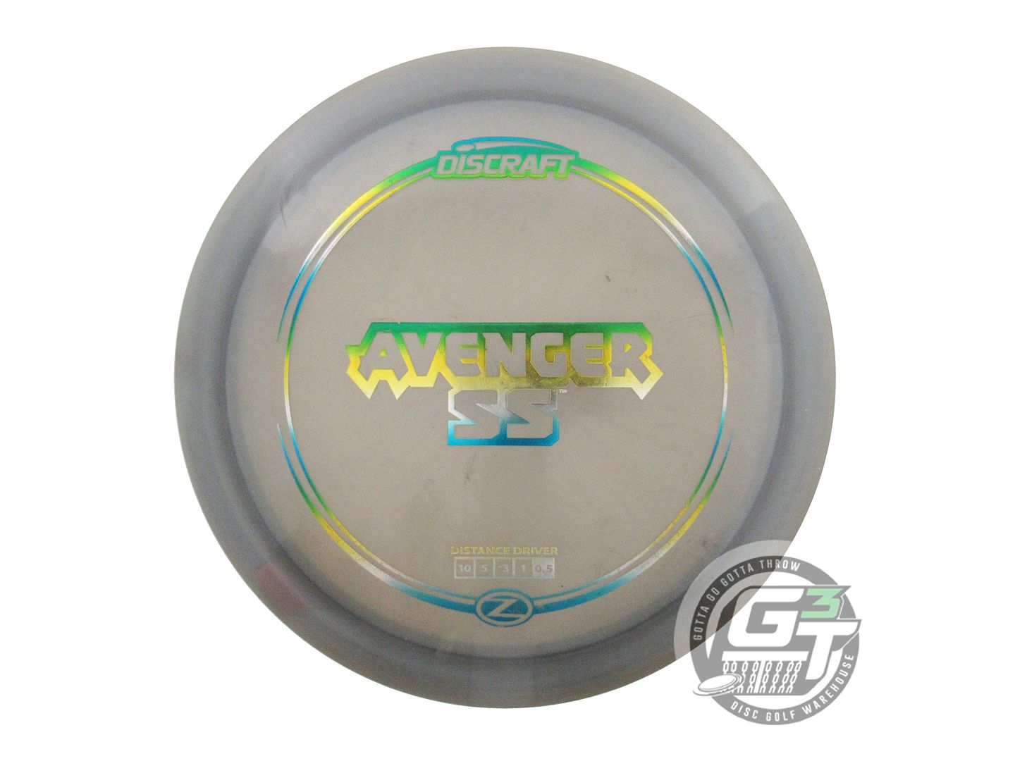 USED Discraft Z Avenger SS 176g Gray Sunrise Foil Distance Driver Golf Disc