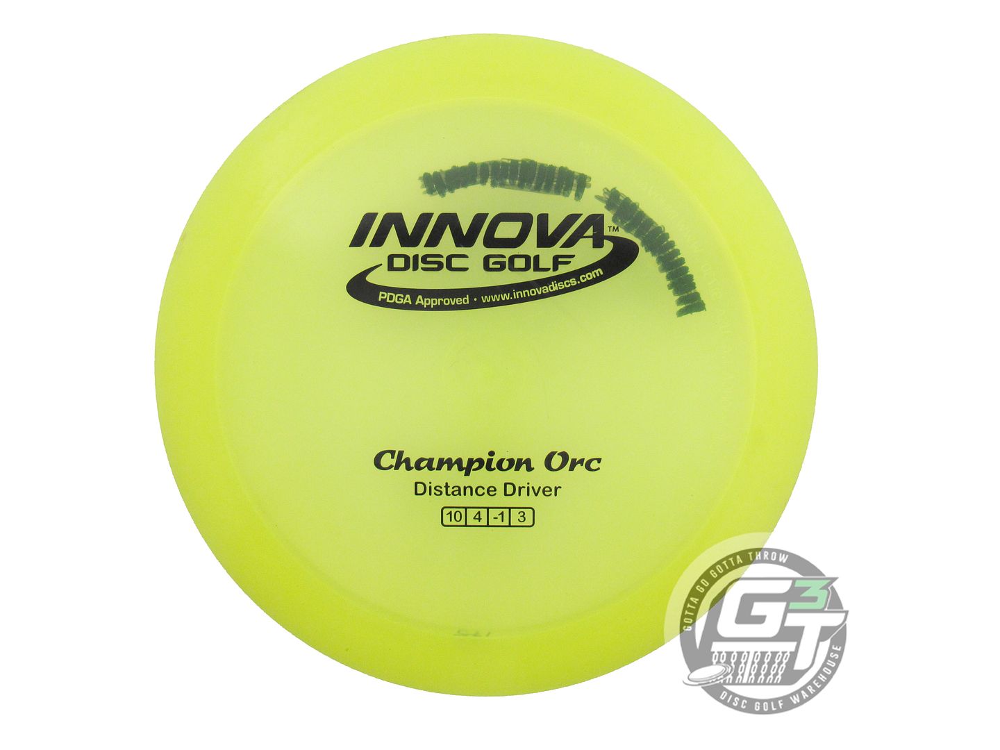 USED Innova Champion Orc 175g Yellow Black Stamp Distance Driver Golf Disc