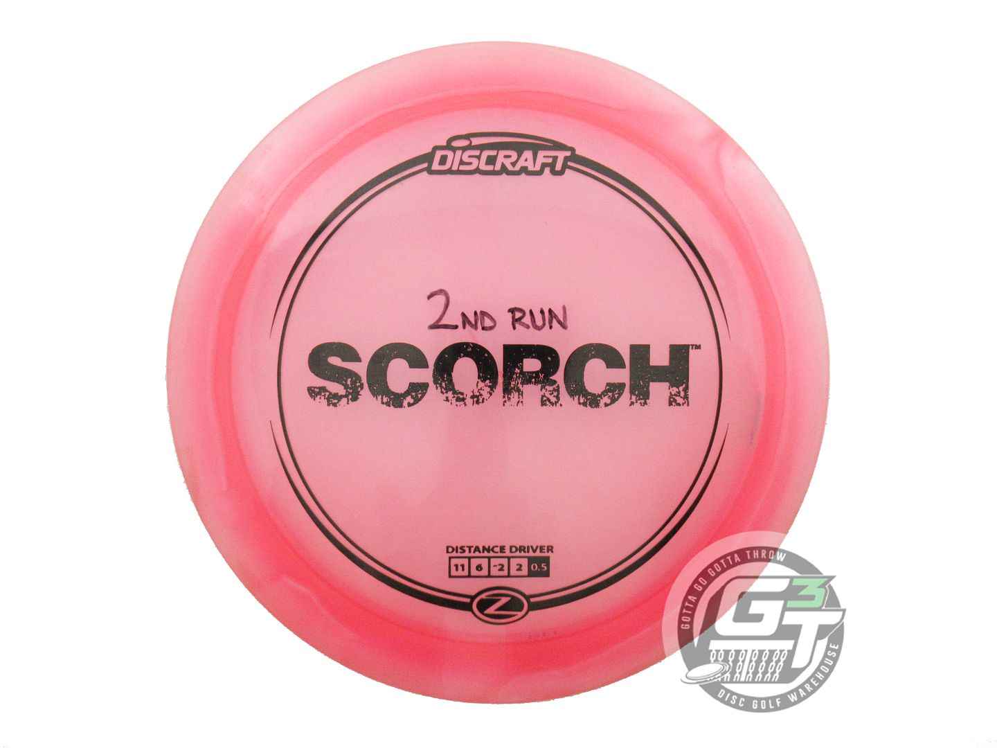 USED Discraft Z Scorch 174g Pink Black Stamp Distance Driver Golf Disc