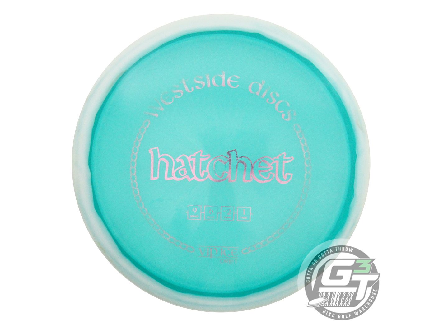 USED Westside Discs VIP Ice Orbit Hatchet 174g White-Aqua Fairway Driver Disc