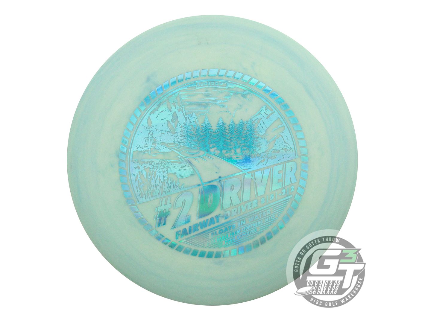USED Lightning SureGrip #2 Driver 171g Seafoam Aqua Foil Fairway Driver Disc