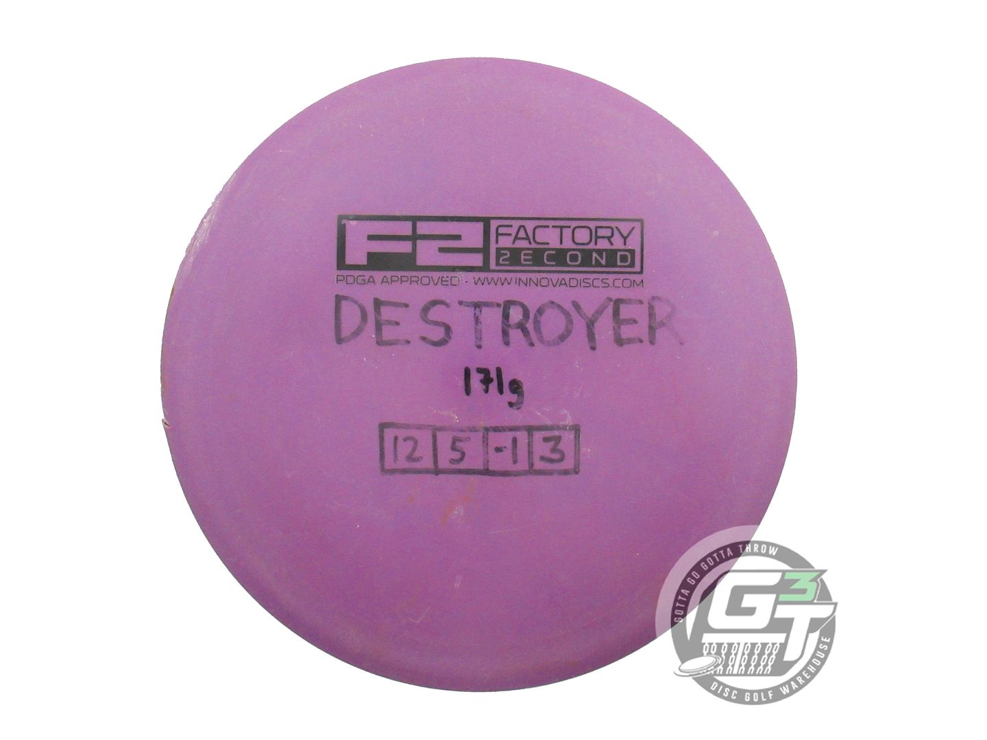 USED Innova X-OUT DX Destroyer 173g Purple Distance Driver Golf Disc