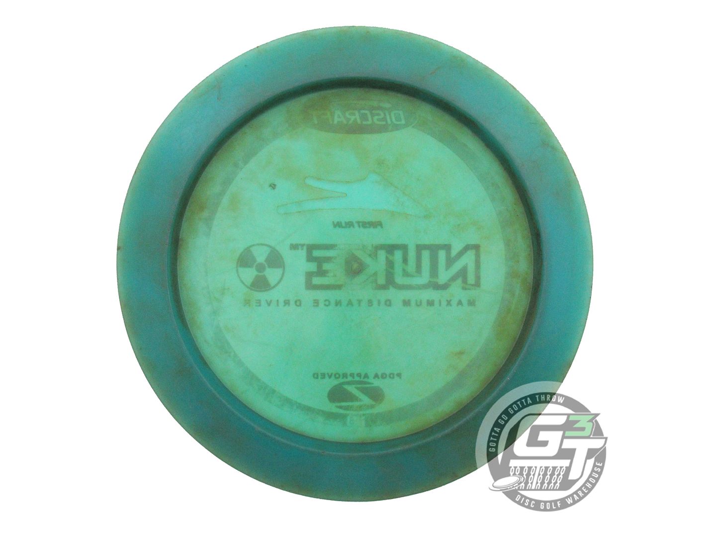 USED Discraft FIRST RUN Z Nuke 174g Teal White Stamp Distance Driver Golf Disc