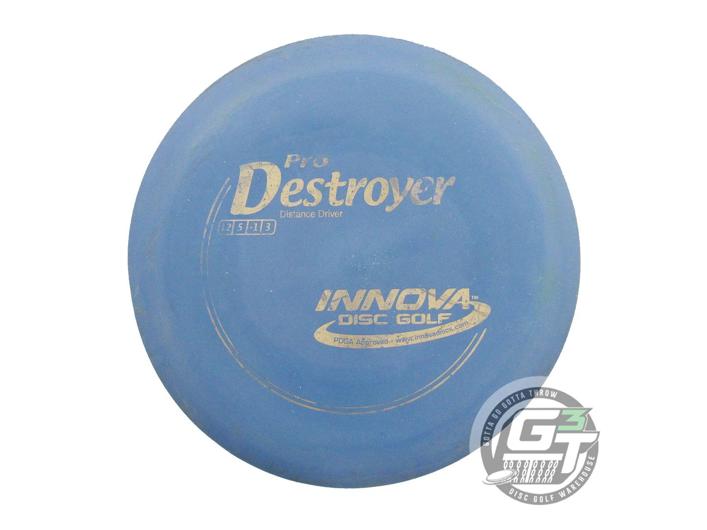 USED Innova Pro Destroyer 175g Blue Gold Foil Distance Driver Golf Disc