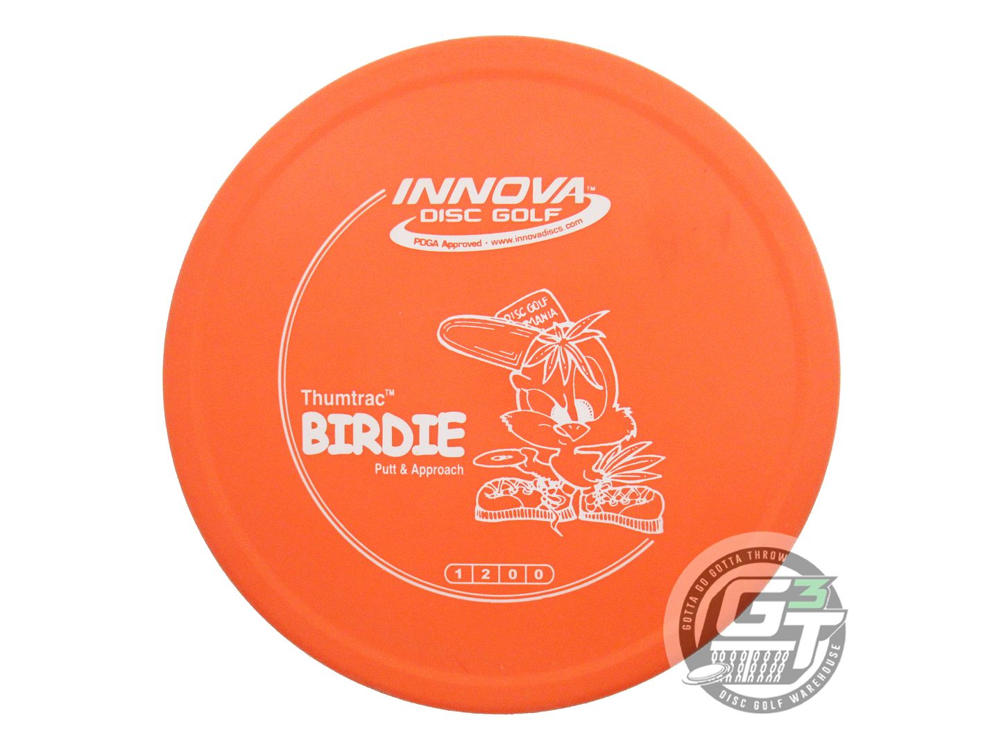 USED Innova DX Birdie 175g Orange White Stamp Putter Golf Disc