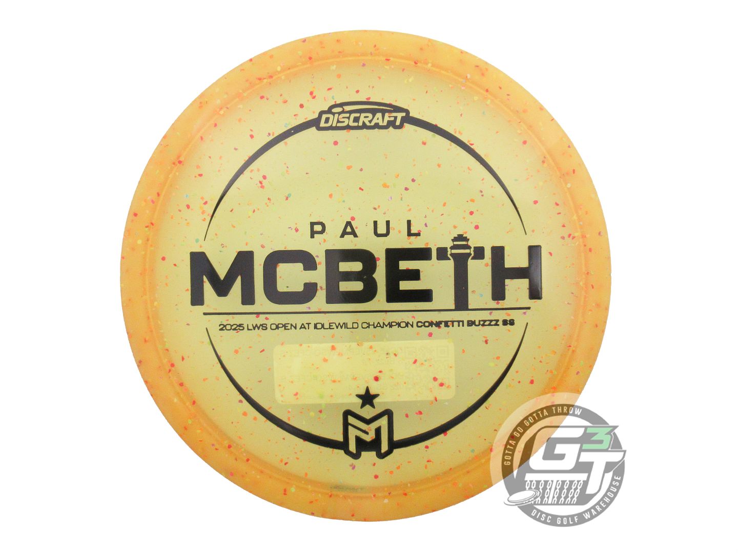 Discraft Limited Edition Victory Edition 2025 LWS Open Champion Paul McBeth Confetti Elite Z Buzzz SS Midrange Golf Disc (Individually Listed)
