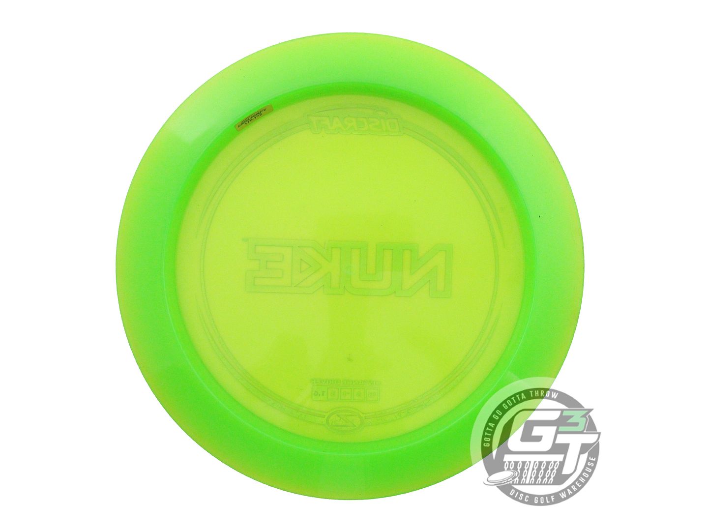USED Discraft Z Nuke 172g Lime Blue Holo Foil Distance Driver Golf Disc