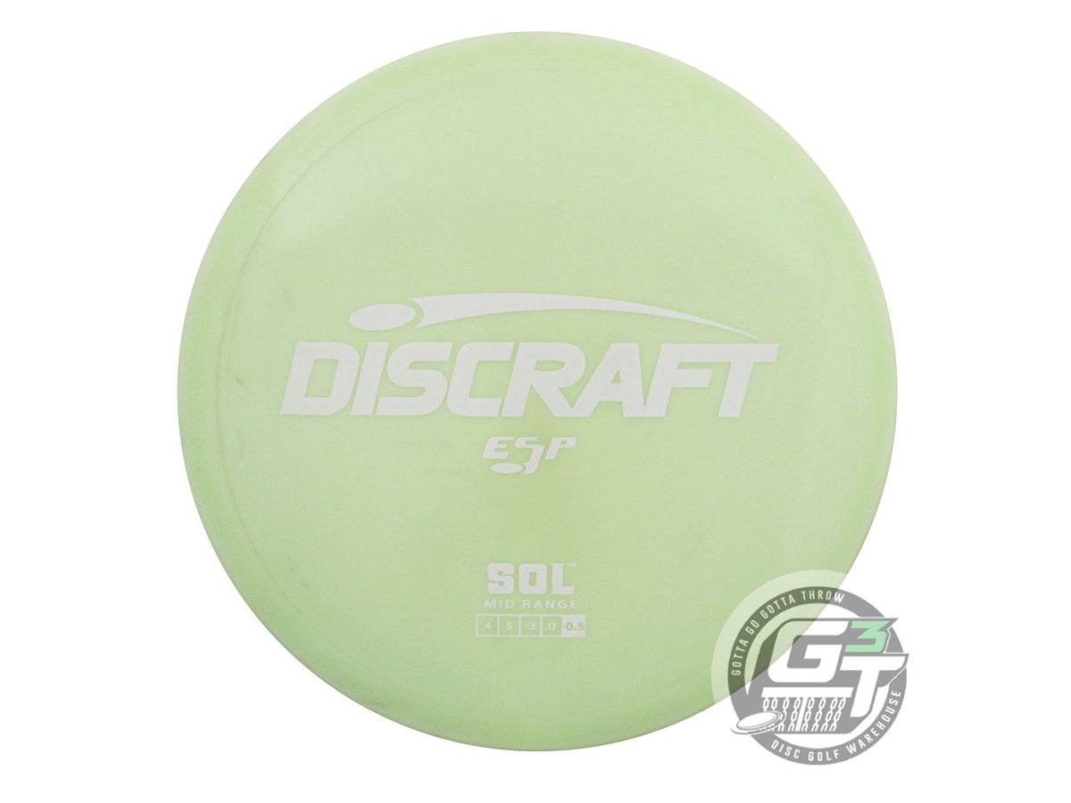 USED Discraft ESP Sol 167g Lime White Stamp Midrange Golf Disc