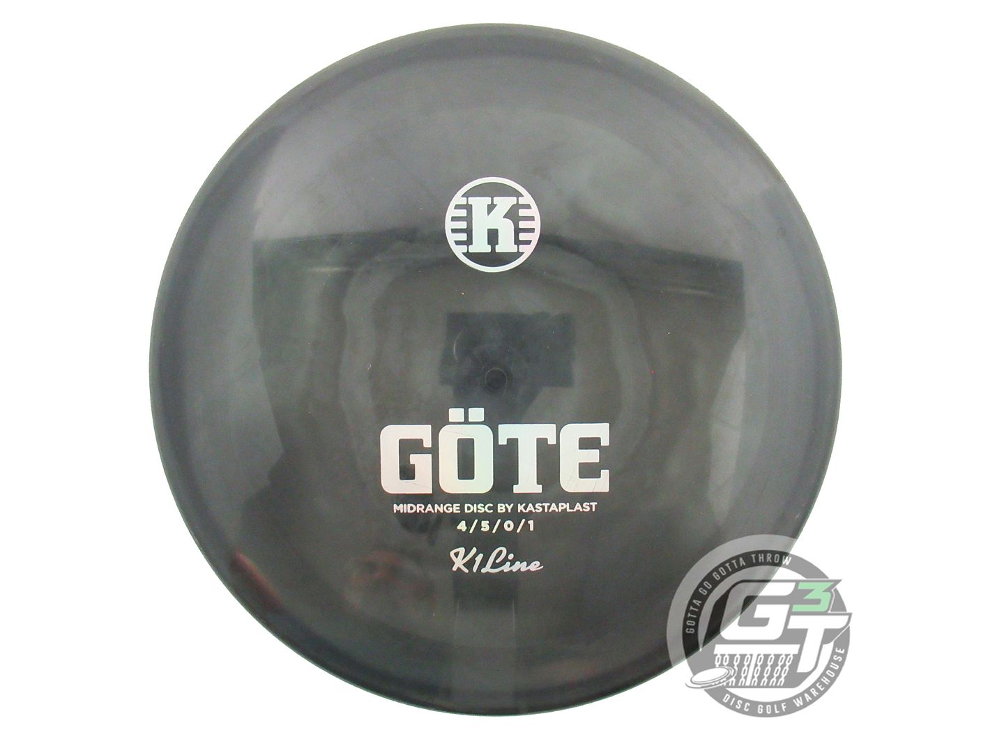 USED Kastaplast K1 Gote 179g Black Silver Holo Foil Midrange Golf Disc