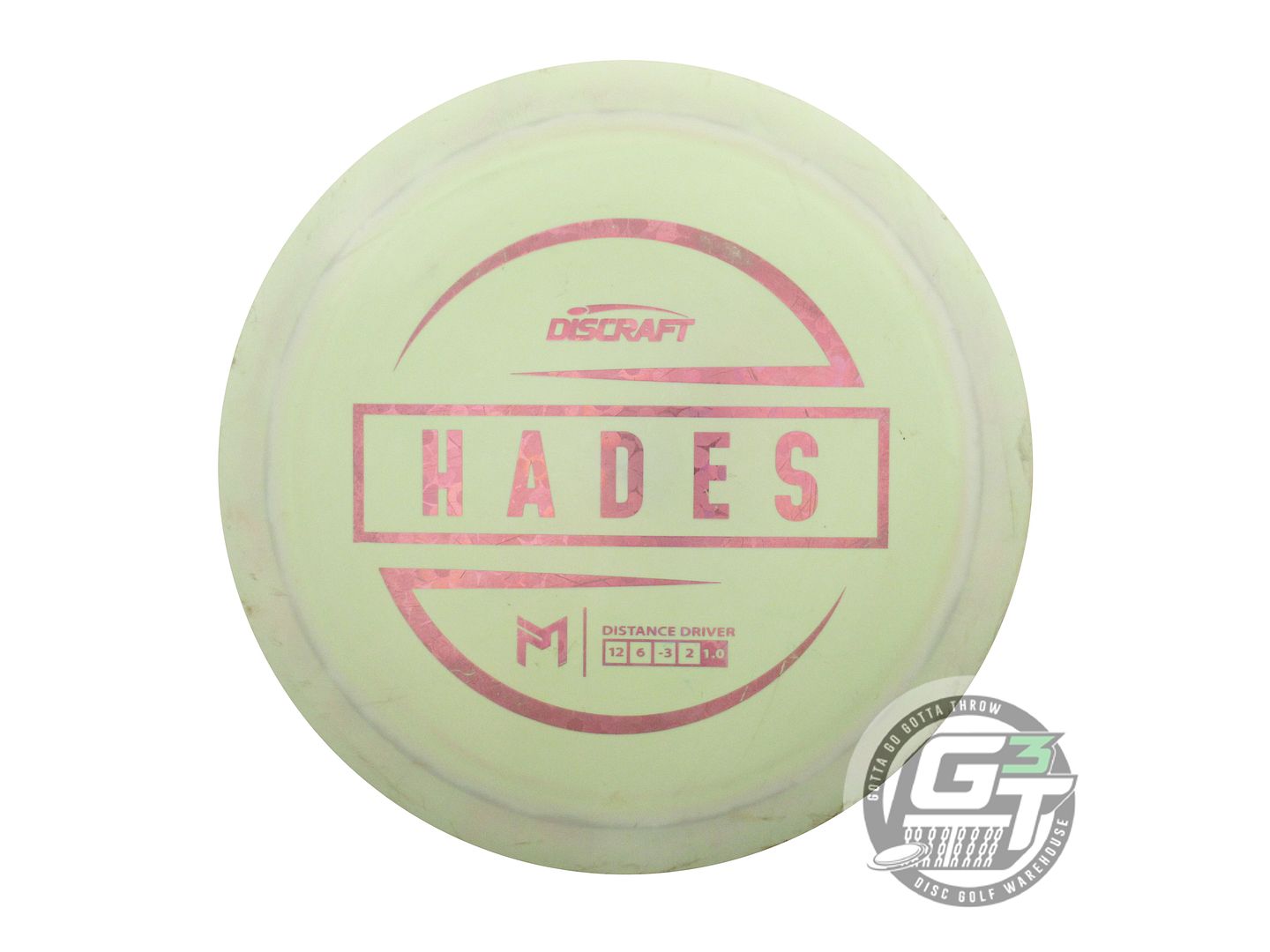 USED Discraft [McBETH] ESP Hades 172g Lime Pink Flower Foil Driver Golf Disc