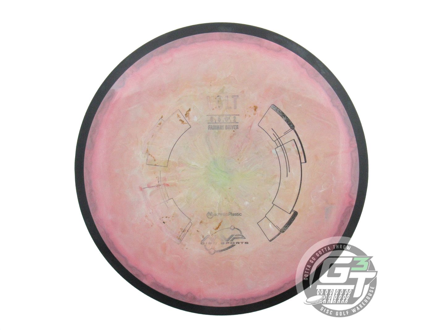USED MVP Disc Sports Neutron Volt 173g Pink-Lime Swirl Driver Golf Disc