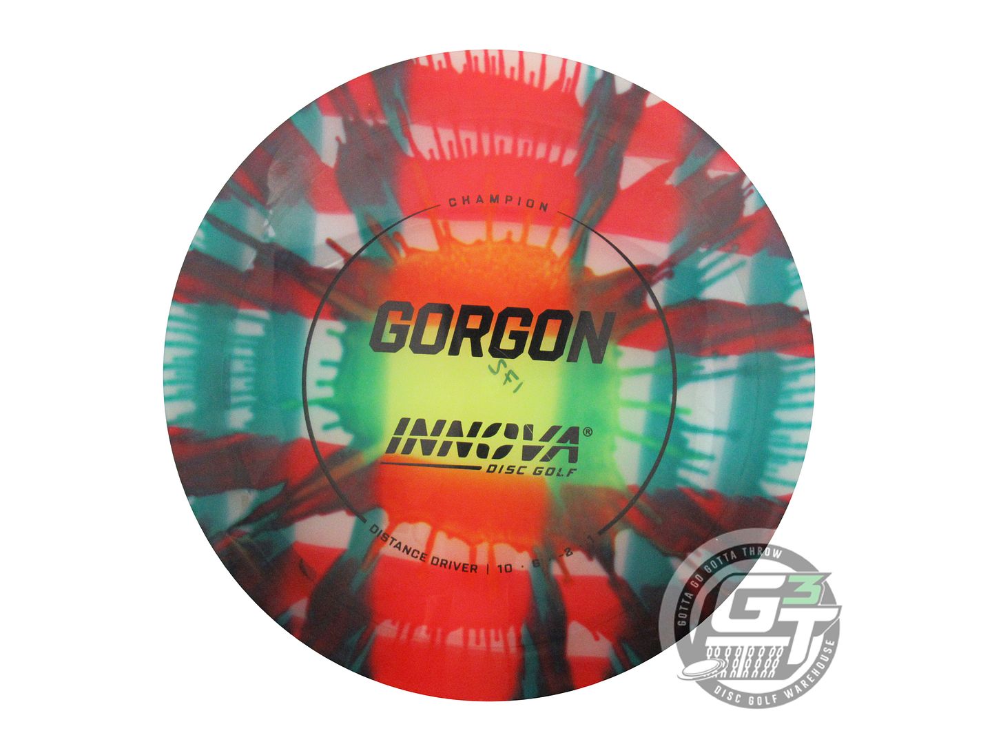 USED Innova I-DYE Champion Gorgon 172g Plaid Distance Driver Golf Disc