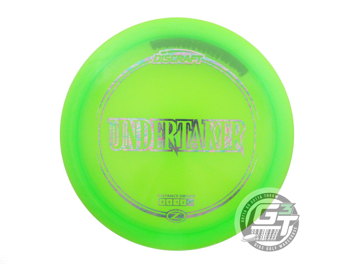 USED Discraft Z Undertaker 175g Lime Oil Slick Foil Distance Driver Golf Disc