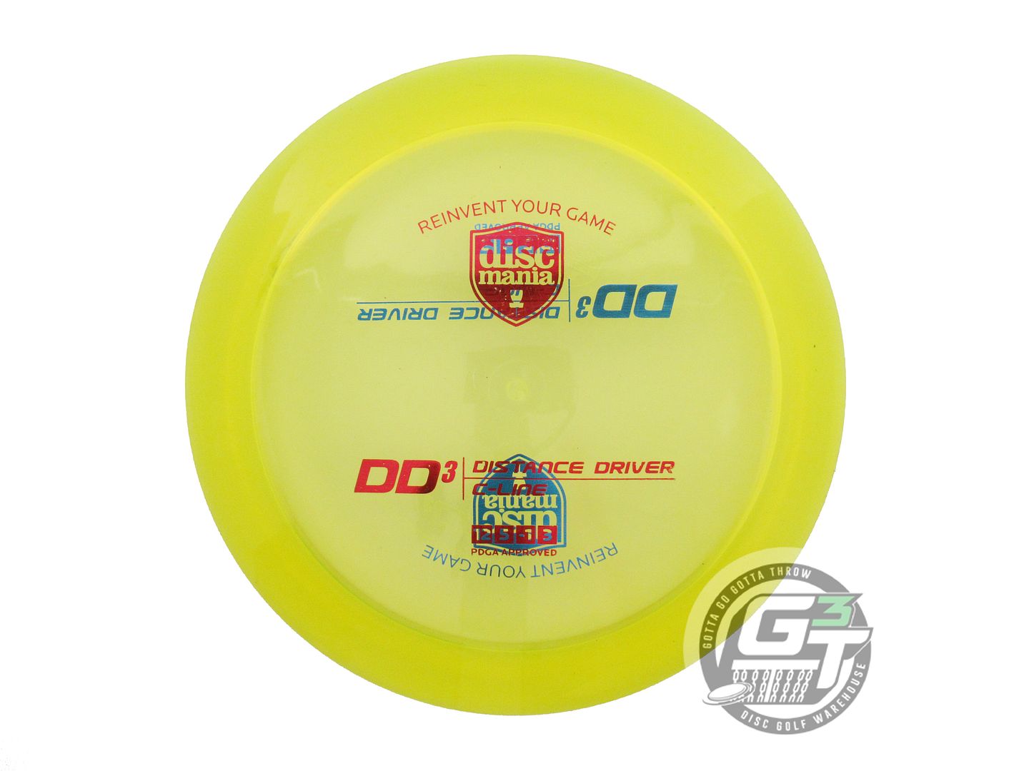 USED DiscMania X-OUT C-Line DD3 174g Yellow Distance Driver Golf Disc
