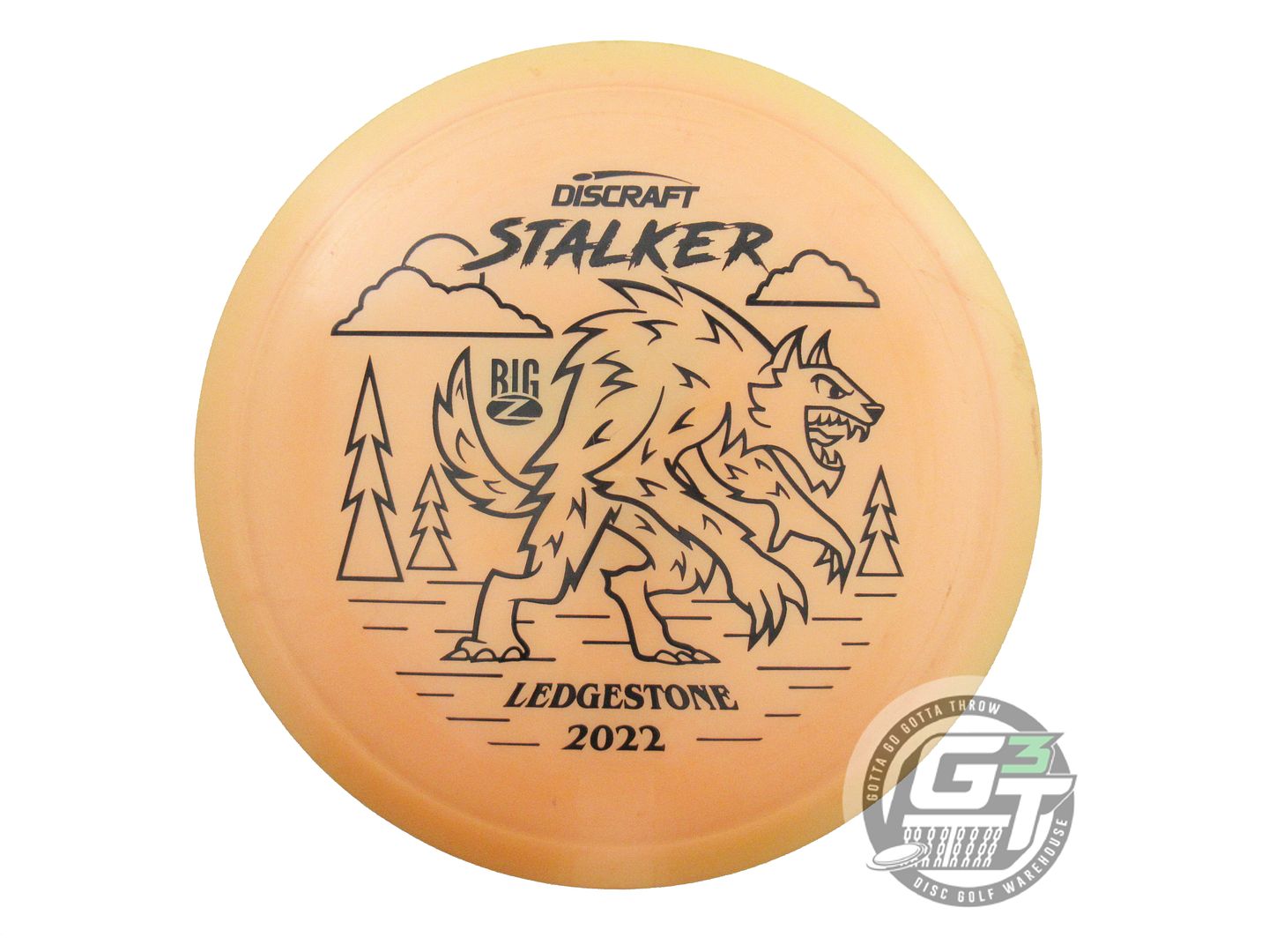 USED Discraft [LEDGESTONE] Big Z Stalker 172g Orange Black Stamp Driver Disc
