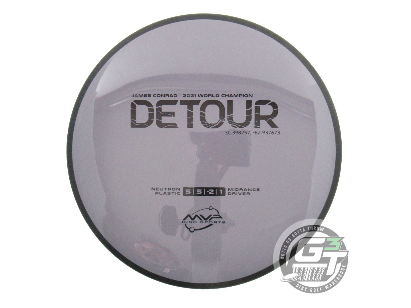 USED MVP Disc Sports Neutron Detour 176g Gray-Purp Midrange Golf Disc