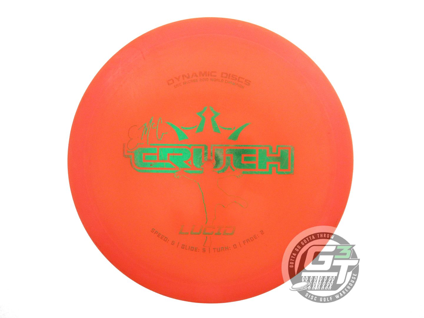 USED Dynamic Discs Lucid EMAC Truth 180g Orange Green Foil Midrange Golf Disc
