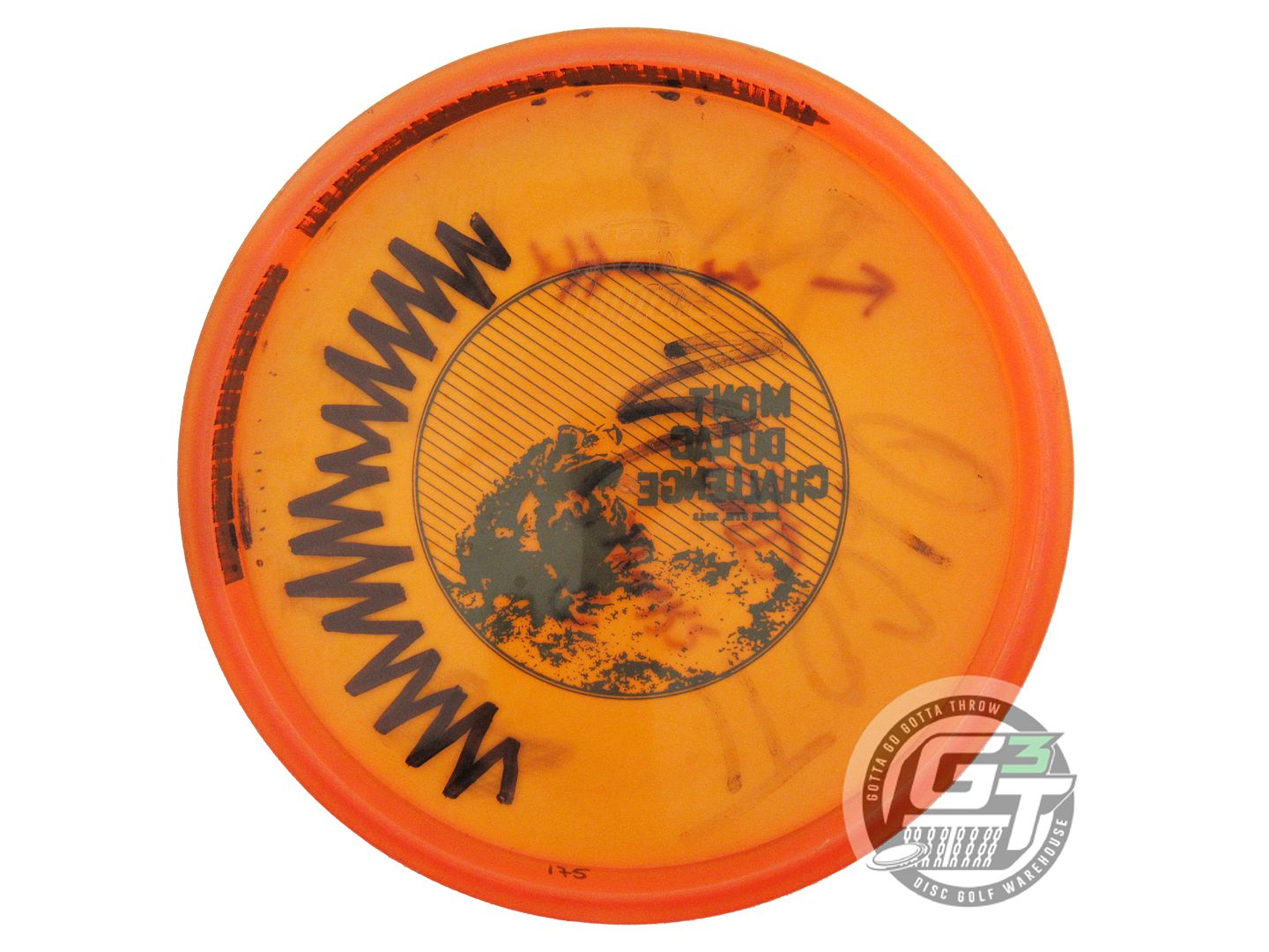 USED Discraft CryZtal Comet 175g Orange Black Stamp Midrange Golf Disc