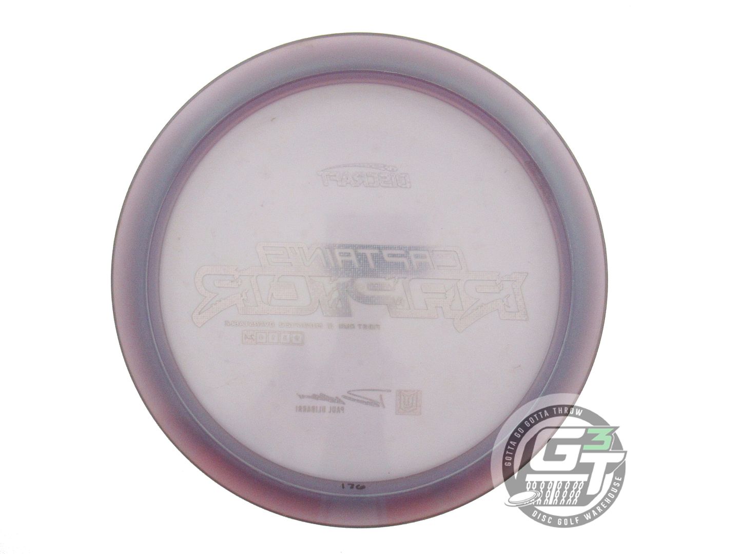 USED Discraft [CAPTAIN'S] Z Raptor 176g Lilac Yellow Matrix Driver Golf Disc