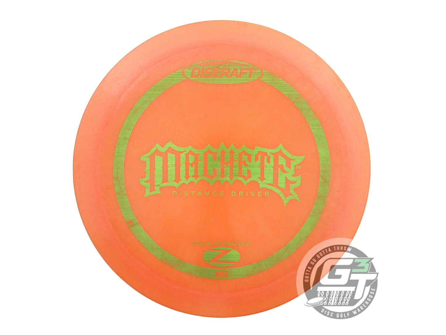 USED Discraft Z Machete 171g Orange Lime Laser Foil Distance Driver Golf Disc
