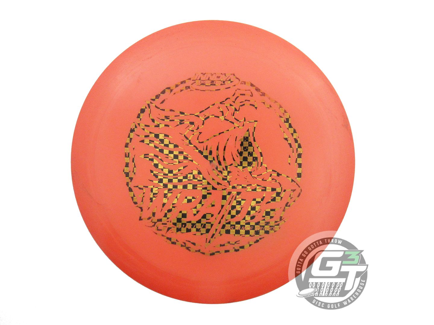 USED Innova GStar Wraith 175g Orange Checker Foil Distance Driver Golf Disc