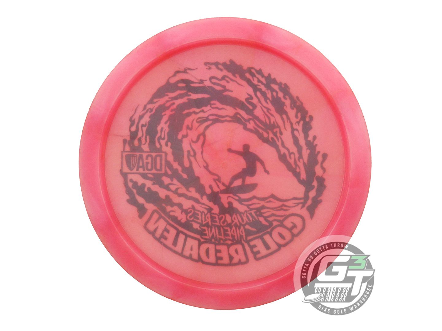 USED DGA [REDALEN] Swirl Pipeline 172g Pink Black Stamp Fairway Driver Golf Disc