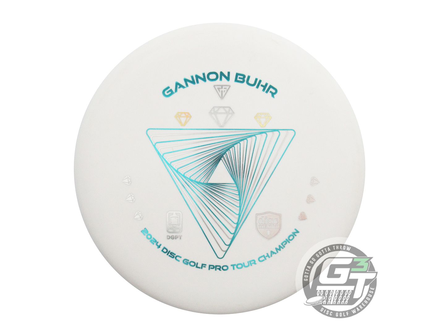 USED DiscMania [BUHR] DGPT D-Line Flex 3 P2x 175g White Aqua Foil Putter Disc