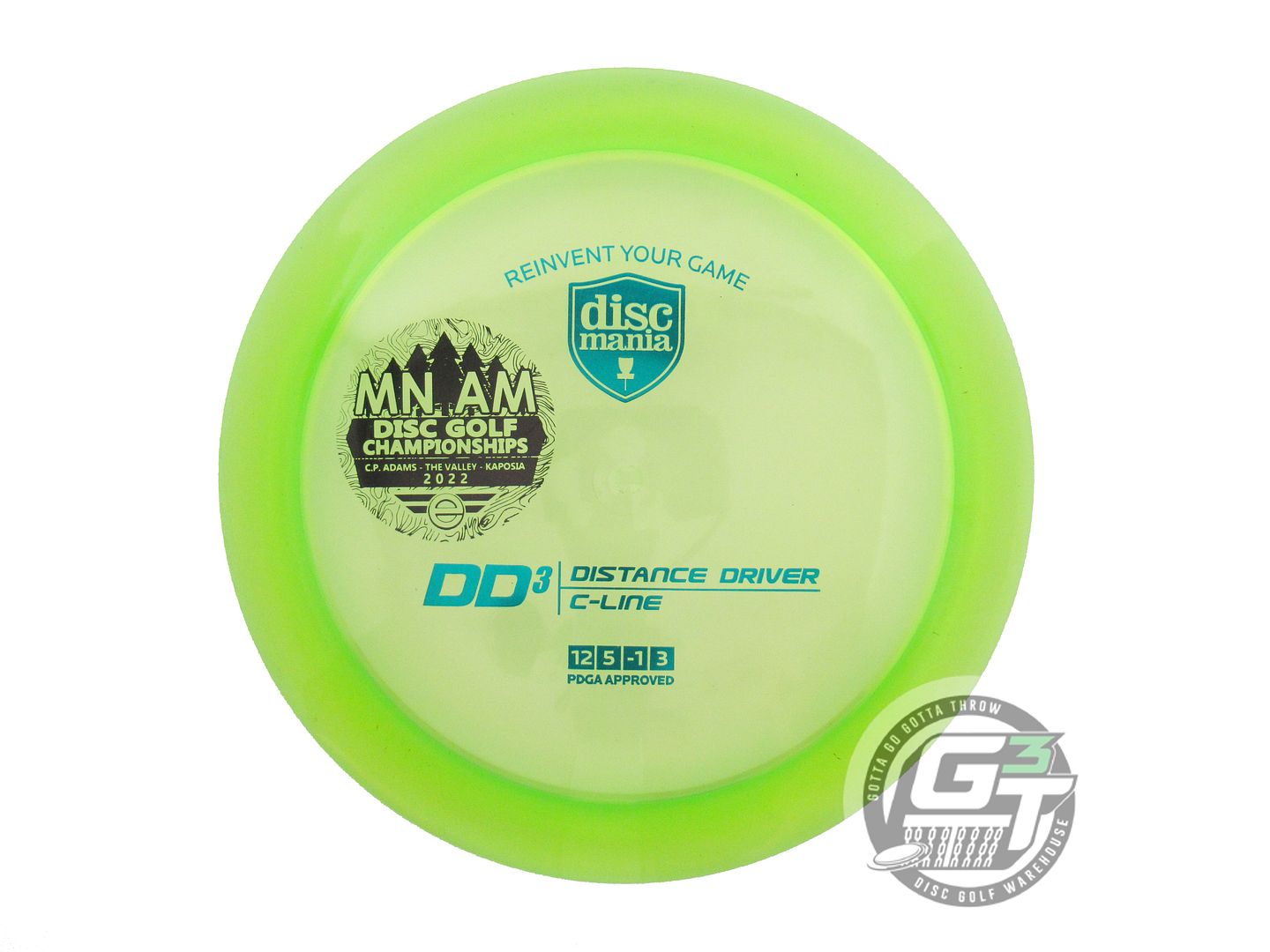 USED DiscMania [MN AMDGC] C-Line DD3 173g Lime Teal Foil Driver Golf Disc