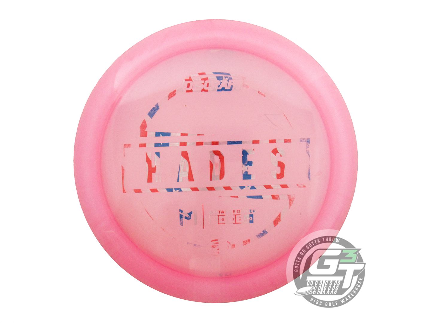 USED Discraft [McBETH] Z Hades 173g Pink Flag Foil Driver Golf Disc