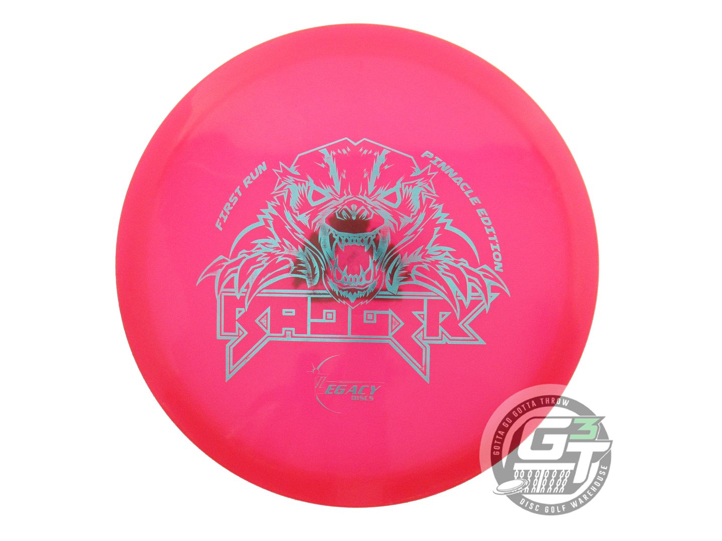 USED Legacy Discs FIRST RUN Pinnacle Badger 174g Pink Aqua Foil Midrange Disc