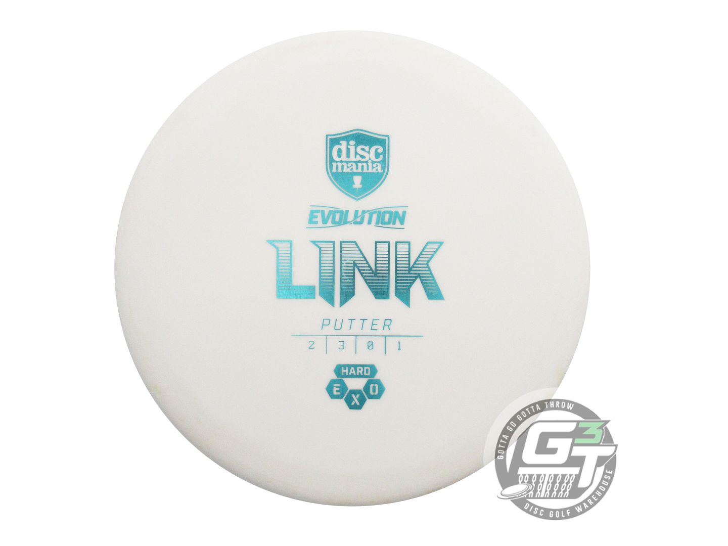 USED DiscMania EXO Hard Link 173g White Aqua Foil C Putter Golf Disc