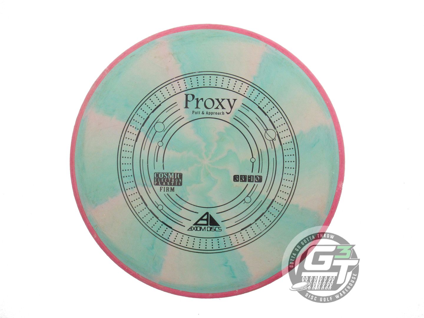 USED Axiom Discs Cosmic Electron Firm Proxy 174g Green-Peach Pink Putter Disc