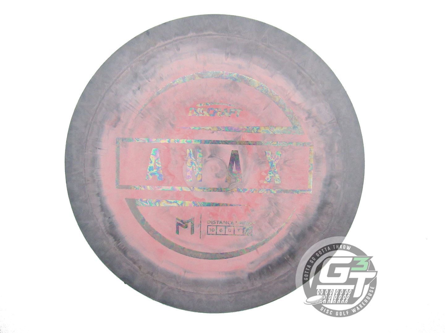 USED Discraft [McBETH] ESP Anax 172g Gray-Pink Oil Slick Foil Driver Golf Disc